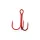 Gamakatsu Preda 13R Treble Hooks Red Three-pronged Eyed, Barbed Hook #6