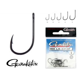   Gamakatsu LS-3313F/004 RE N/L Black 4 12pcs/pack Eyed Barbed Feeder hook