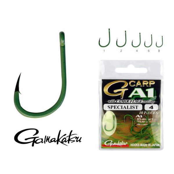 Gamakatsu LS-3524F/014 RE N/L Black 14 13pcs/pack Ear Bearded Bojlis hook