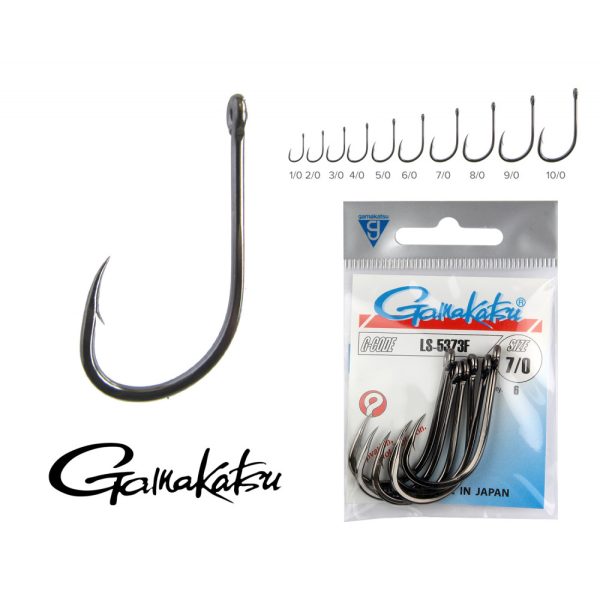Gamakatsu LS-5213N/002 NL Silver 2/0 6pcs/pack Ear Bearded Predator Fish Hook