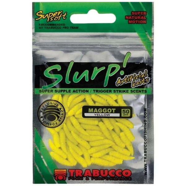 Trabucco Slurp Bait Maggot Yellow Yellow Artificial 50pcs