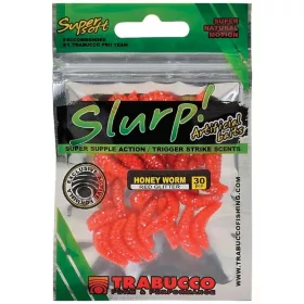   Trabucco Slurp Bait Honey Worm Red Glitter Blood Red Bee Larva 30pcs
