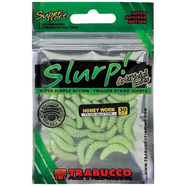 Trabucco Slurp Bait Honey Worm XL Flu Artificial worm 25pcs
