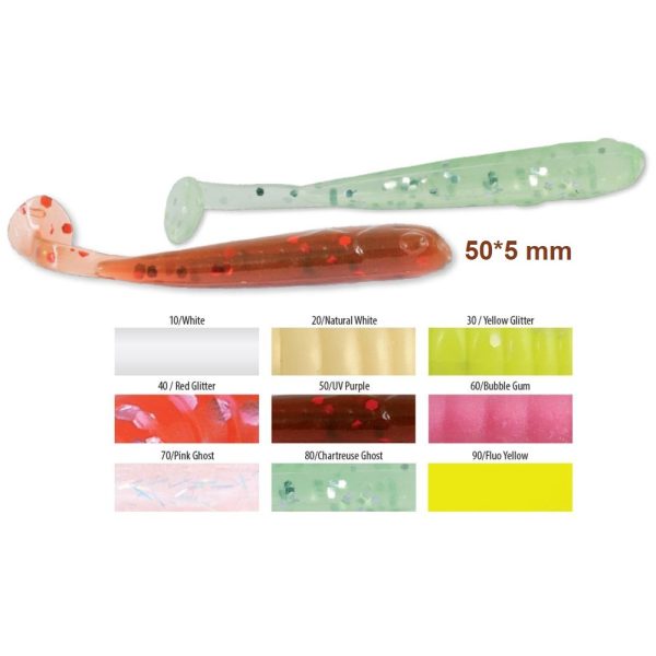 Trabucco Slurp Bait T-Shad Pink Ghost Plastic lure 10pcs