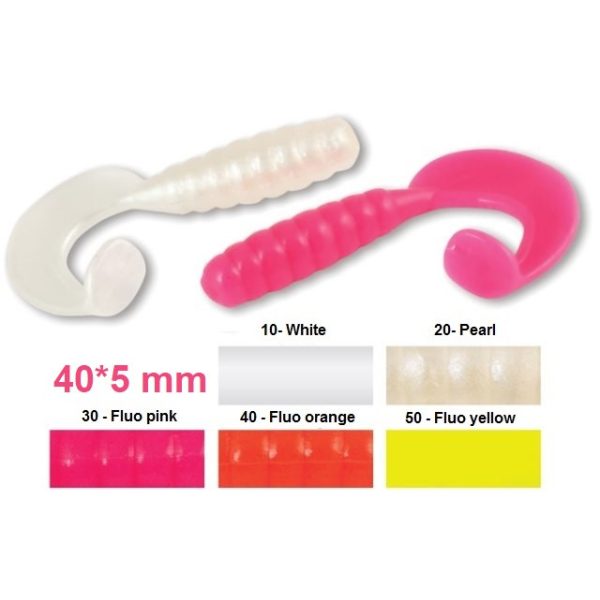 Trabucco Slurp Bait Falcetto Shad-Tail Fl-Orange Plastic Plastic lure 20pcs