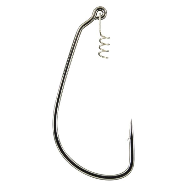 Gamakatsu Worm EWG Hooks Spring Lock Black #4/0 hook