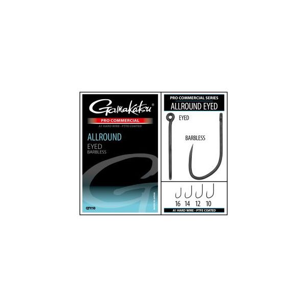 Gamakatsu Coars Pro-C Allround Eyed A1 PTFE BL Ear Beard No Beard Hook #12