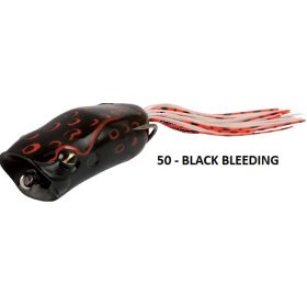 Rapture Popper Frog 6cm 15gr Black Bleeding Rubber Frog