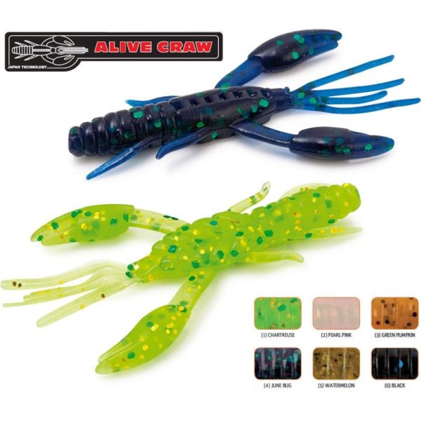 Rapture ULC Alive Craw 5cm 1,8gr Watermelon Soft rubber bait 12pcs