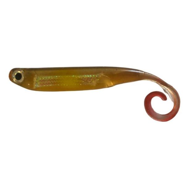 Rapture Power Minnow Curly Tail 7,5cm Brownie Plastic Bait 6pcs