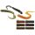 Rapture W. Ribbed Curly Tail 10cm Black&Red Soft rubber bait 10pcs