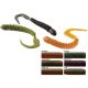 Rapture W. Ribbed Curly Tail 10cm Black&Red Soft rubber bait 10pcs