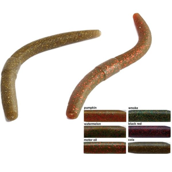 Rapture W. Wacky Worm 12,5cm Motor Oil Soft Rubber Bait 10pcs