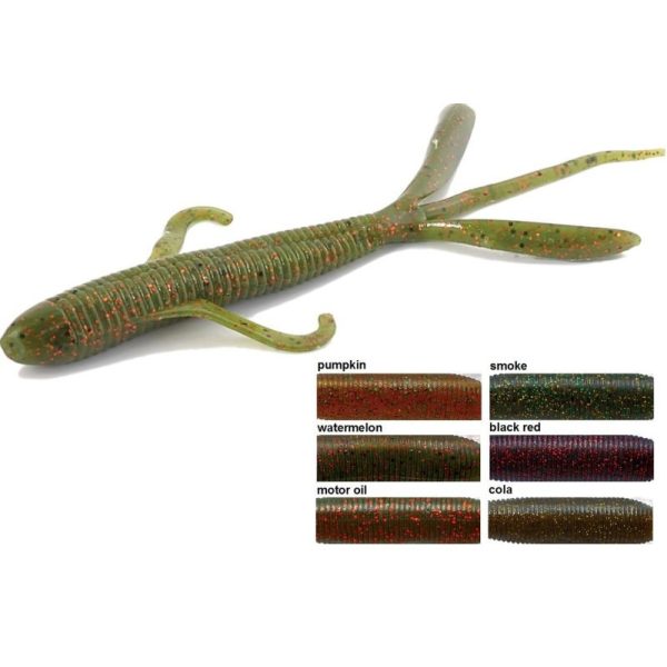 Rapture W. Crazy Lizard 12cm Smoke Soft rubber bait 10pcs