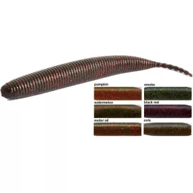   Rapture W. Mouse Tail Jerk 9.5cm Smoke Soft Rubber Bait 10 pcs