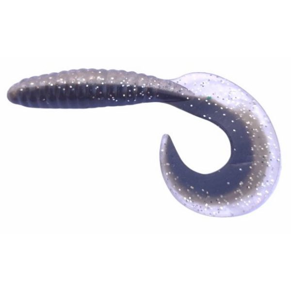 Rapture Fun Tail Grub 6,5cm Black Silver Plastic Bait 10pcs