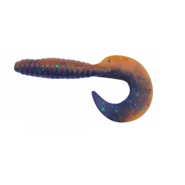 Rapture Fun Tail Grub 6,5cm Black Pumpkin Plastic Bait 10pcs