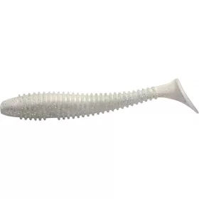   Rapture Ribbed Swing Shad 7cm White Ghost Plastic Bait 12 pcs