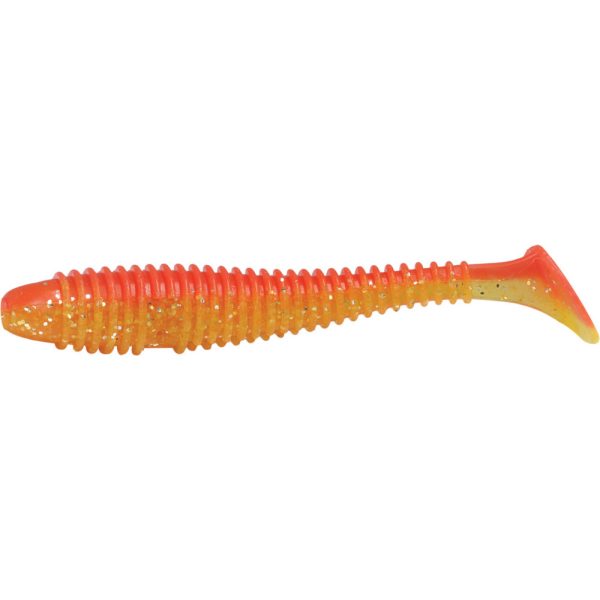 Rapture Ribbed Swing Shad 7cm Red-Yellow Plastic Bait 12pcs