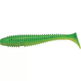 Rapture Ribbed Swing Shad 7cm Green Lime Plastic Bait 12 pcs