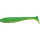 Rapture Ribbed Swing Shad 7cm Green Lime Plastic Bait 12pcs