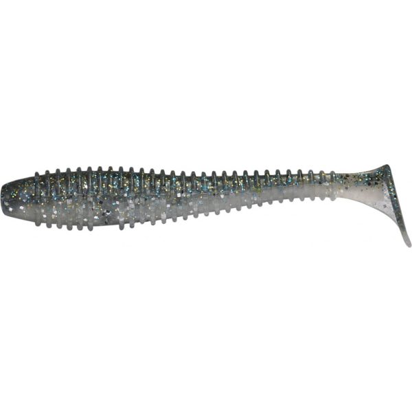 Rapture Ribbed Swing Shad 9,5cm Smoke Blue Plastic Bait 7pcs
