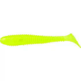   Rapture Ribbed Swing Shad 4cm Neon Yellow Plastic Bait 14 pcs