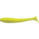 Rapture Ribbed Swing Shad 4cm Chartreuse Ghost Plastic Bait 14pcs