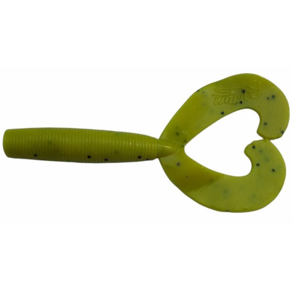Rapture Twin Grub 9cm Chartreuse Plastic Bait 10pcs
