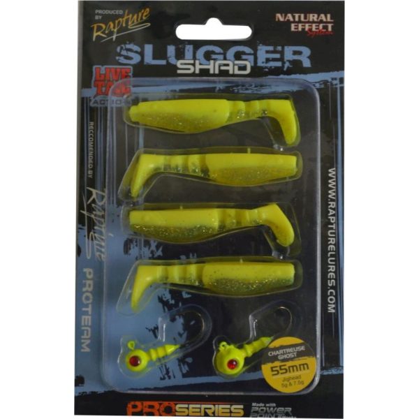 Rapture Slugger Shad Set 5,5cm Glowing 4+2pcs Artificial Bait Set