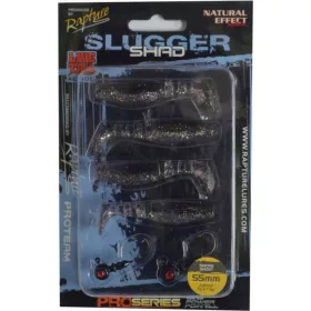   Rapture Slugger Shad Set 5.5cm Smoke Ghost 4+2 pcs Artificial Bait Set