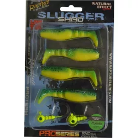 Rapture Slugger Shad Set 7.5cm Yellow / Blue 4+2pc Lure Set