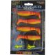 Rapture Slugger Shad Set 7,5cm Flame Yellow 4+2pcs Artificial Bait Set