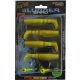 Rapture Slugger Shad Set 7,5cm Chartreuse Ghost 4+2pcs Artificial Bait Set