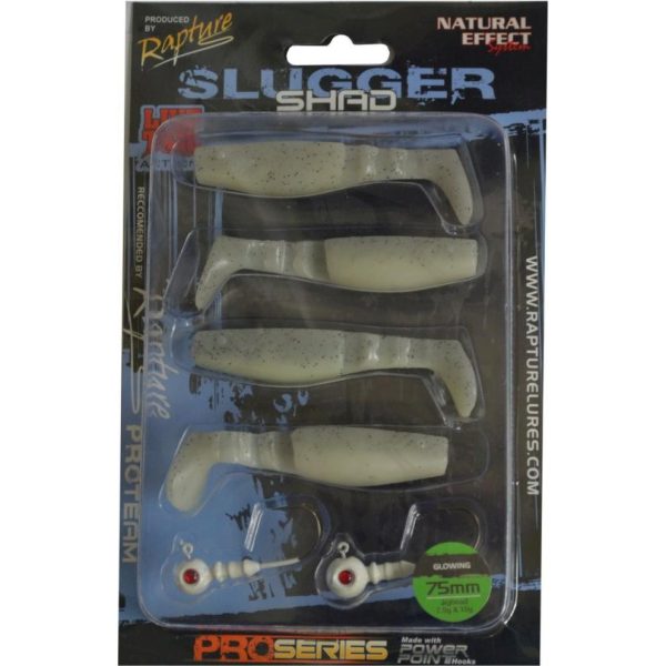 Rapture Slugger Shad Set 7,5cm Glowing 4+2pcs Artificial Bait Set