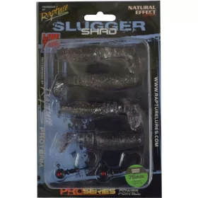 Rapture Slugger Shad Set 7.5cm Smoke Ghost 4+2pc Lure Set