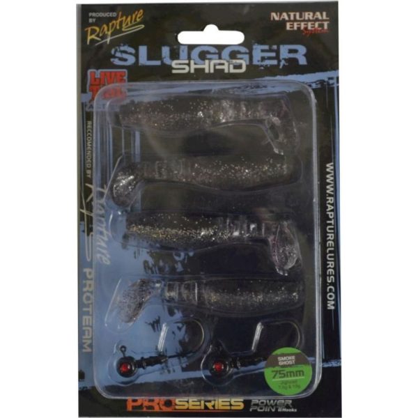 Rapture Slugger Shad Set 7,5cm Smoke Ghost 4+2pcs Artificial Bait Set