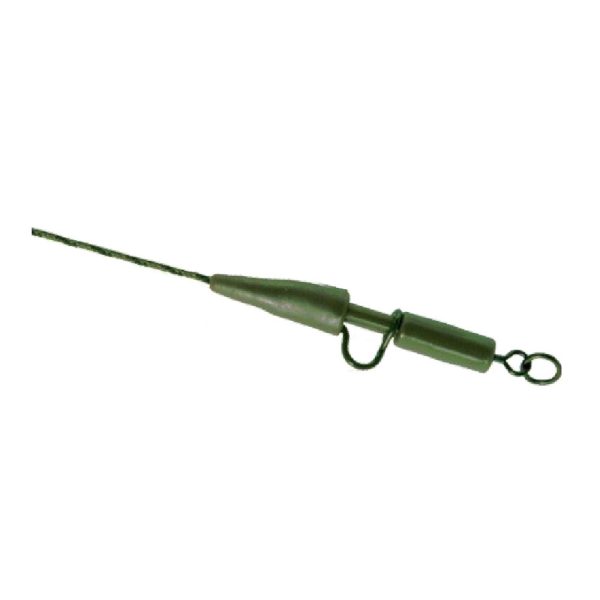K-Karp DT Metal Clip 90cm Green Leaded Baton with Safety Catch 2pcs