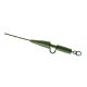 K-Karp DT Metal Clip 90cm Green Leaded Baton with Safety Catch 2pcs