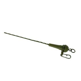   K-Karp DT Sleeve Rig 90cm Brown Lead-Core Leader with Safety Clip 2pcs