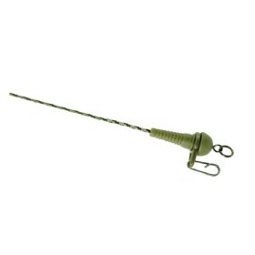   K-Karp DT Sleeve Rig 90cm Green Lead-Core Leader with Safety Clip 2pcs