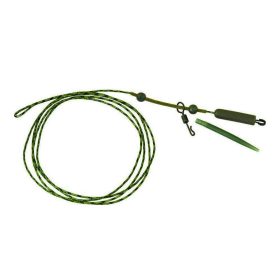   K-Karp DT Heli Rig 90cm Brown Lead-Core Leader with Safety Clip 2pcs