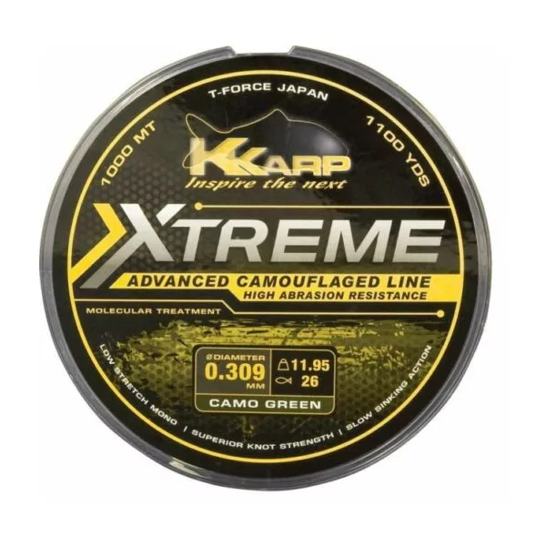 K-Karp Extreme Camo Weed 1000m 0.35mm Monofilament Mainline