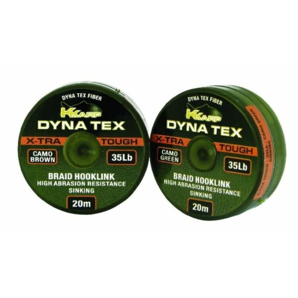 K-Karp Xtra Tough 20m 25lb Camo Green Braided Leader Line