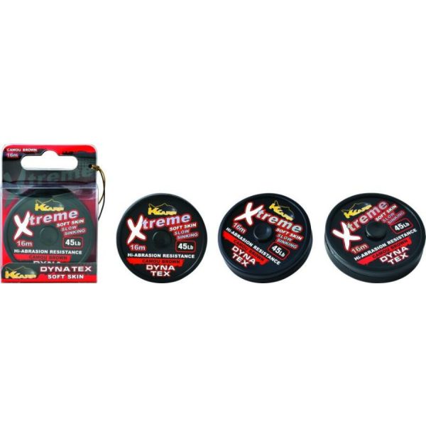 K-Karp Dyna Tex Xtreme Soft 16m 25lb Camo Green Leader Line