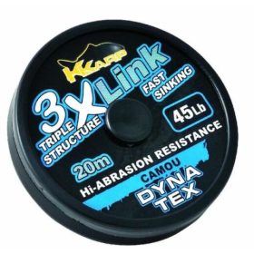 K-Karp Dyna Tex 3X-Link 20m 25lb Camou Leader Line
