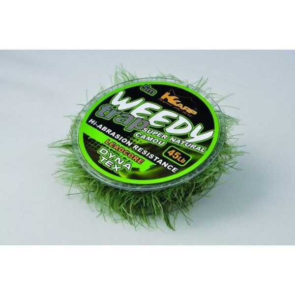 K-Karp Dyna Tex Weedy-Trap Leadcore 5m 45lb Natural Leader Line
