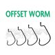 Rapture Offset Worm 3/0 Offset Hook 10pcs
