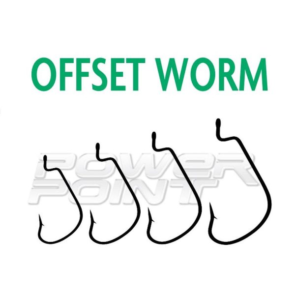 Rapture Offset Worm 1/0 Offset Hook 10pcs