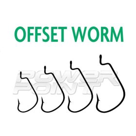Rapture Offset Worm 02 Offset Hook 10pcs